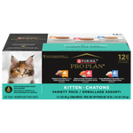 Voir l’image dans la galerie, Purina Pro Plan - Chaton Assortiment de Pâté Poulet et Foie, Pâté Saumon et Poisson de Mer, Poisson Blanc et Thon Émietté - Multipak de 12 x 85 g - Nourriture Humide pour Chats