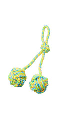 Voir l’image dans la galerie, BüD'z - Jouet de Corde avec Double Pomme De Touline et Boucle pour Chiens, 40 cm