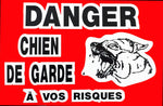 Voir l’image dans la galerie, PANCARTE "danger chien de garde à vos risques"