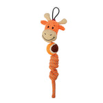 Voir l’image dans la galerie, Mojo Naturals Zeus - Cordes Nouées à Tirer avec Balle de Tennis, Éléphant ou Girafe 23 cm - Jouet en Peluche pour Chiens
