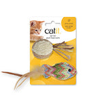 Voir l’image dans la galerie, Catit - Jouet Poisson Tissé en Paille et Balle en Ratine pour Chats