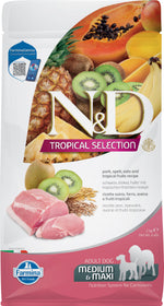 Voir l’image dans la galerie, Farmina N&D Tropical Selection - Porc, Épeautre, Avoine et Fruits Tropicaux - Nourriture Sèche pour Chiens de Moyennes et Grandes Races