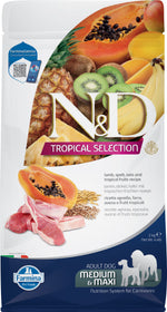 Voir l’image dans la galerie, Farmina N&D Tropical Selection - Agneau, Épeautre, Avoine et Fruits Tropicaux - Nourriture Sèche pour Chiens de Moyennes et Grandes Races