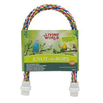 Voir l’image dans la galerie, Living World - Perchoir Knot-A-Rope en Coton Multicolore - Perchoir pour Oiseaux