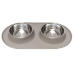Voir l’image dans la galerie, MESSY MUTTS Bol Double Inox Base XL Gris