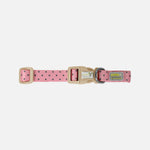 Voir l’image dans la galerie, PETITE PISTACHE Collier Motif Pois Rose XXS