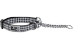 Voir l’image dans la galerie, RCP Collier Dressage Motif M Vichy Noir