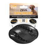 Voir l’image dans la galerie, Chewchasers Zeus - Ballon de Rugby Noir 12.5 cm - Jouet ou Distributeur de Gâteries en Caoutchouc pour Chiens