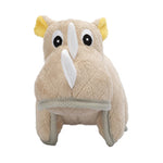 Voir l’image dans la galerie, Safari Zeus - Rhinocéros Beige 15 cm - Jouet en Peluche avec Couineur pour Chiens