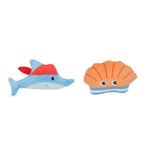 Voir l’image dans la galerie, BüD'z - Jouet Duo Poisson Pirate et Coquillage avec Herbe à Chat, 8 cm