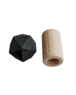 Voir l’image dans la galerie, Dexypaws - Duo Cylindre et Forme Géométrique - Jouet à Mâcher Ultra Robuste pour Chiens, Beige et Noir