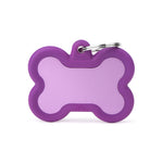 Voir l’image dans la galerie, My Family - Hushtag Os Aluminium Violet/Caoutchouc Violet - Médaille d'Identité pour Chiens