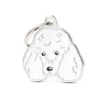 Voir l’image dans la galerie, My Family - Friends Caniche Blanc avec Boucle - Médaille d'Identité pour Chiens