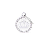 Voir l’image dans la galerie, My Family - Glam Couronne Encerclé Blanc - Médaille d'Identité pour Chiens