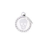 Voir l’image dans la galerie, My Family - Glam Crâne Encerclé Blanc - Médaille d'Identité pour Chiens