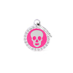Voir l’image dans la galerie, My Family - Glam Crâne Encerclé Rose - Médaille d'Identité pour Chiens