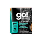 Voir l’image dans la galerie, Petcurean Go! Solutions Carnivore - Chien Ragoût Poulet, Dinde et Canard - Nourriture Humide Sans Grains pour Chiens en Tetra Pak