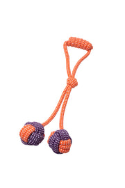 BüD'z - Jouet de Corde avec Double Pomme De Touline et Poignée pour Chiens, 37.5 cm