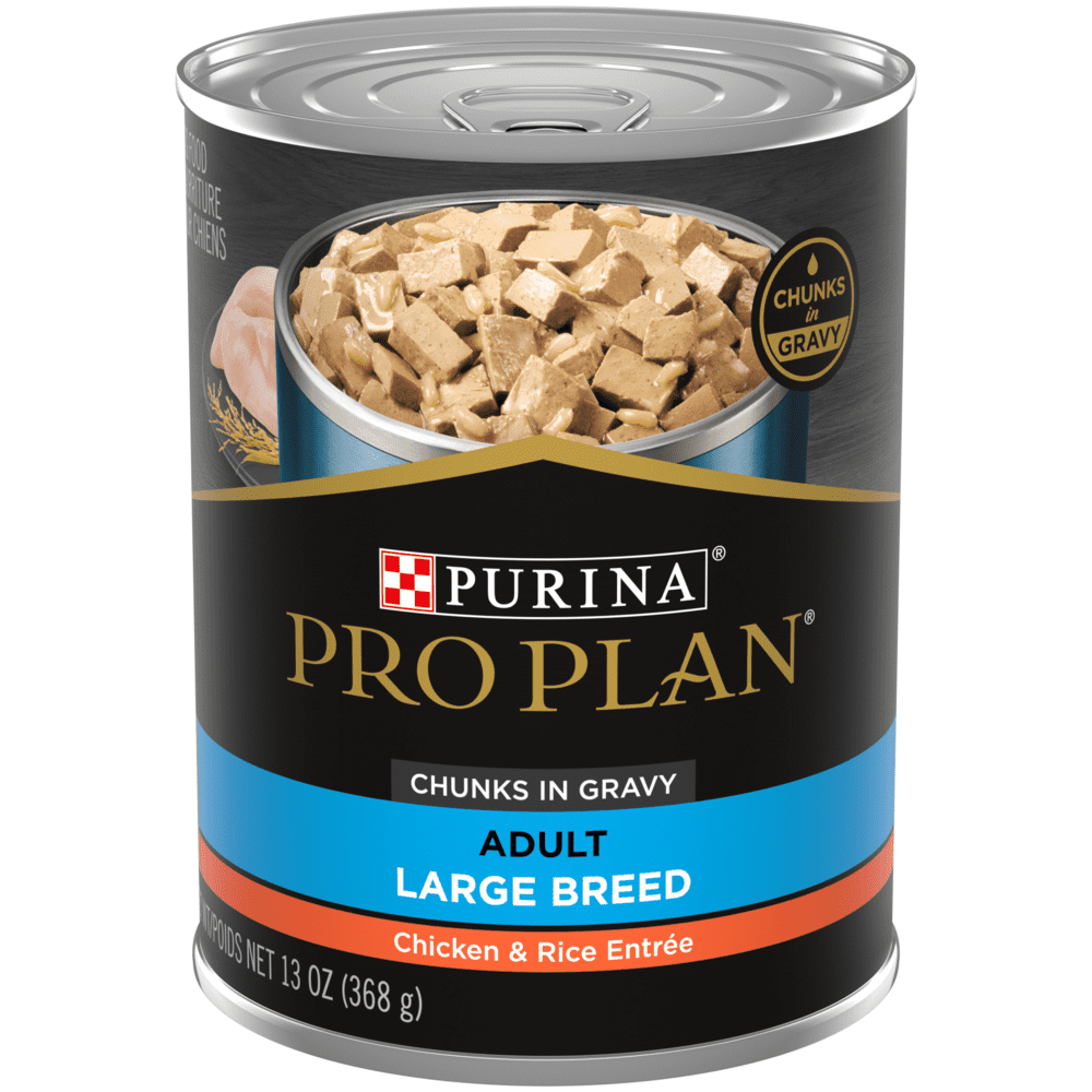 Purina Pro Plan - Entrée de Poulet et Riz, Bouchées en Sauce - Nourriture Humide pour Chiens de Grandes Races