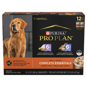 Purina Pro Plan Complete Essentials - Emballage Assorti Dinde (6) et Agneau (6), Tranches en Sauce - Nourriture Humide pour Chiens