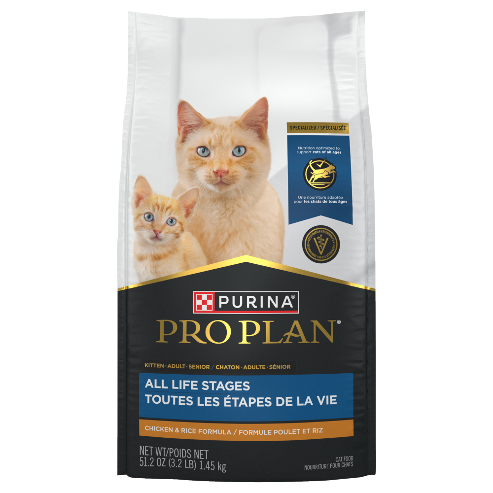 Pro Plan - Poulet & Riz - Nourriture Sèche pour Chats de Toutes les Étapes de la Vie