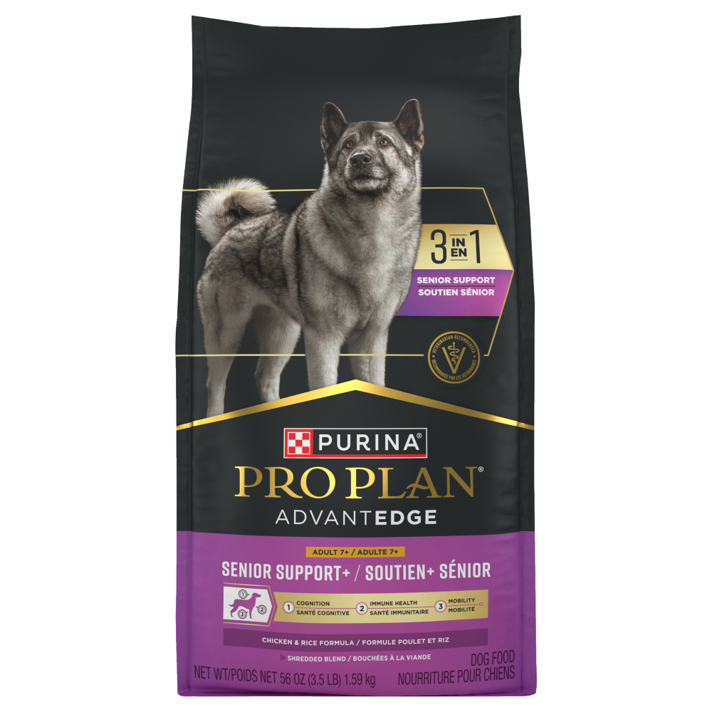 Purina Pro Plan AdvantEdge - Support+ Poulet et Riz - Nourriture Sèche pour Chiens Seniors