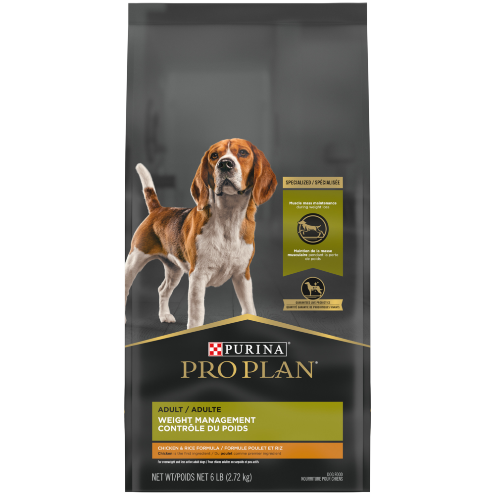 Purina Pro Plan - Contrôle du Poids, Poulet et Riz - Nourriture Sèche pour Chiens