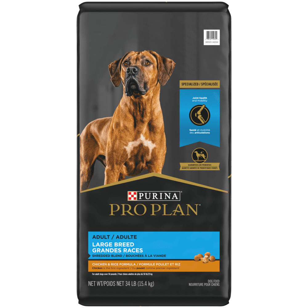 Purina Pro Plan - Bouchées Poulet et Riz - Nourriture Sèche pour Chiens de Grandes Races