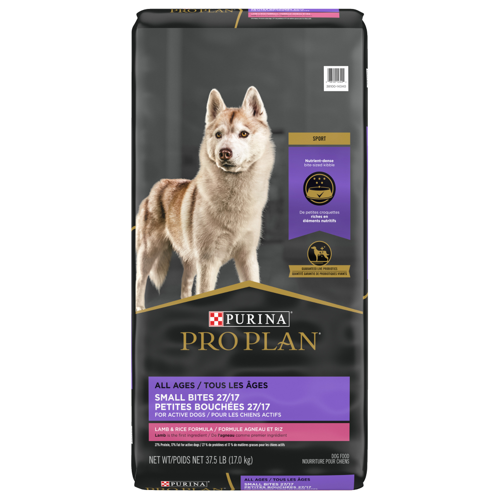 Purina Pro Plan - Petites Bouchées Agneau et Riz 27/17 - Nourriture Sèche pour Chiens