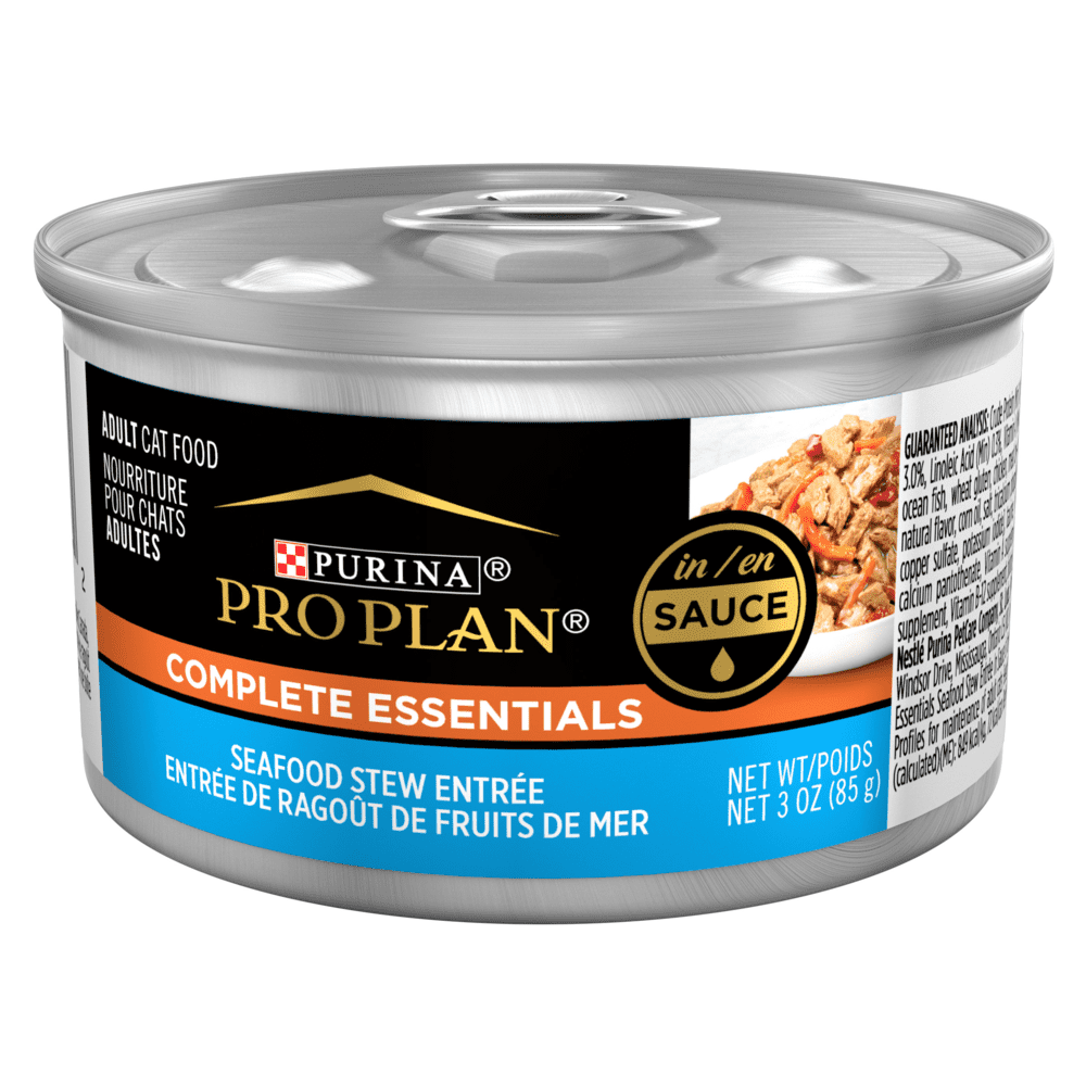 Purina Pro Plan Complete Essentials - Entrée de Ragoût de Fruits de Mer en Sauce - Nourriture Humide pour Chats Adultes