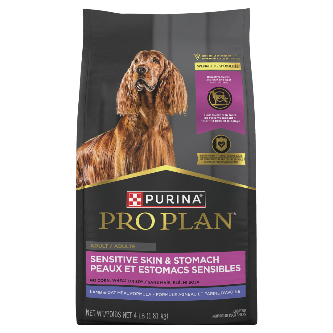 Purina Pro Plan - Peau et Estomac Sensible, Agneau et Avoine - Nourriture Sèche pour Chiens
