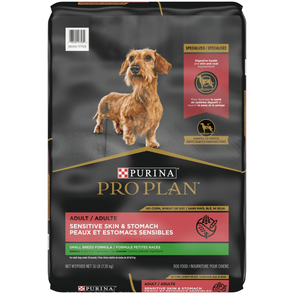Purina Pro Plan - Peau et Estomac Sensible, Saumon et Riz - Nourriture Sèche pour Chiens de Petites Races