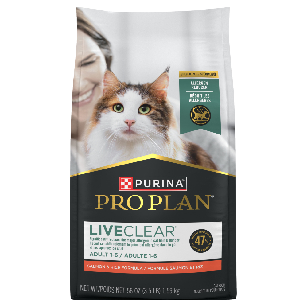 Pro Plan LiveClear - Saumon et Riz - Nourriture Sèche pour Chats Adultes 1-6 Ans