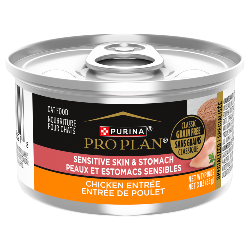Purina Pro Plan Complete Essentials - Peaux et Estomacs Sensibles - Entrée de Poulet - Nourriture Humide Sans Grains pour Chats