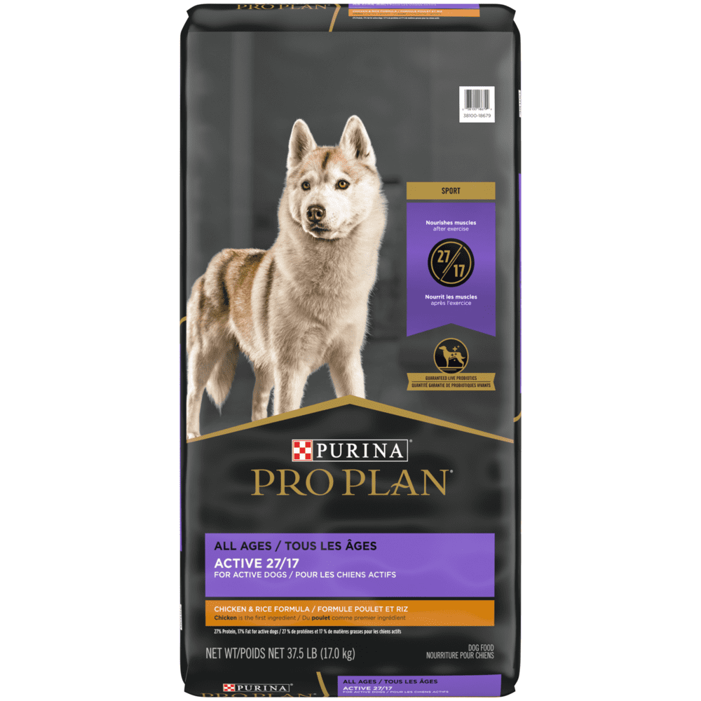 Purina Pro Plan - Sport, Active 27/17, Poulet et Riz - Nourriture Sèche pour Chiens