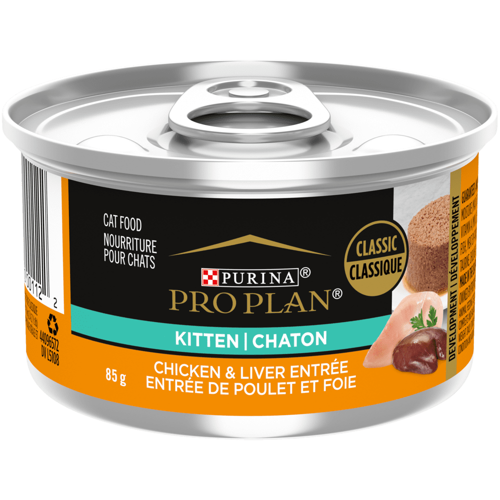 Purina Pro Plan Classique - Entrée de Poulet et Foie - Nourriture Humide pour Chatons
