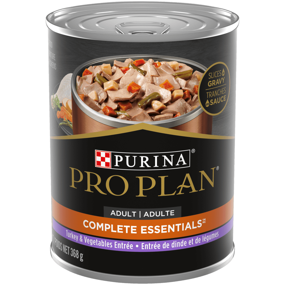 Purina Pro Plan Complete Essentials - Entrée de Dinde et Légumes, Tranches en Sauce - Nourriture Humide pour Chiens Adultes