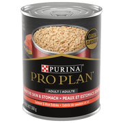 Purina Pro Plan - Peaux et Estomacs Sensibles - Entrée de Saumon et Riz Classique - Nourriture Humide pour Chiens Adultes