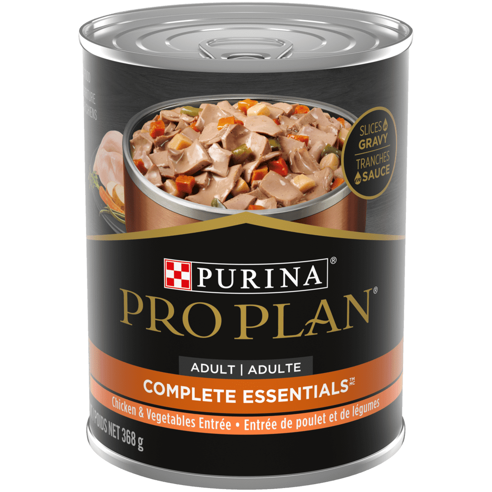 Purina Pro Plan Complete Essentials - Entrée de Poulet et Légumes, Tranches en Sauce - Nourriture Humide pour Chiens Adultes