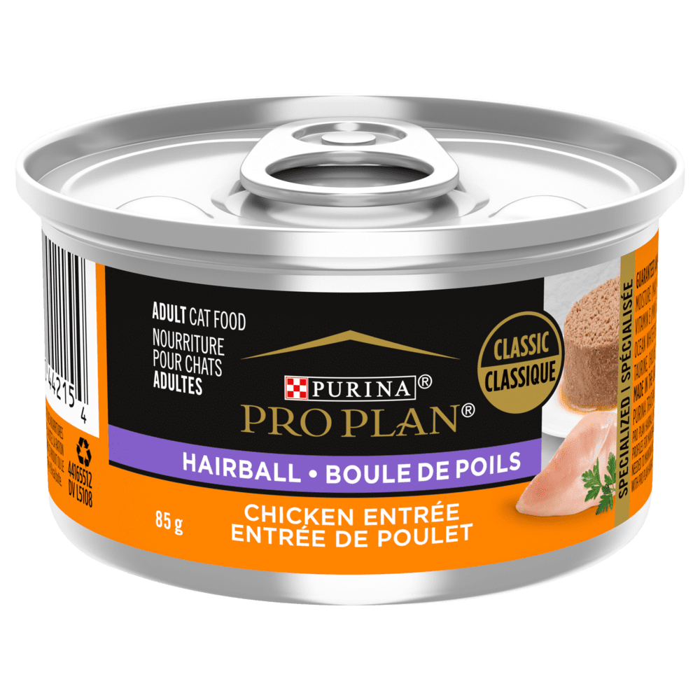 Purina Pro Plan Classique - Boule de Poils - Entrée de Poulet - Nourriture Humide pour Chats Adultes