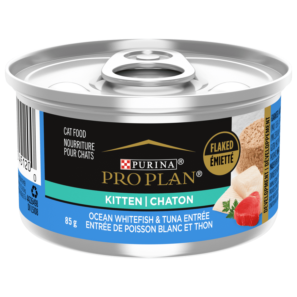 Purina Pro Plan Classique - Poisson Blanc et Thon Émietté - Nourriture Humide pour Chatons