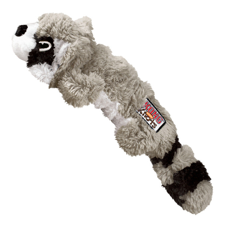 Kong - Scrunch Knots Raton Laveur - Jouet en Peluche avec Couineur pour Chiens
