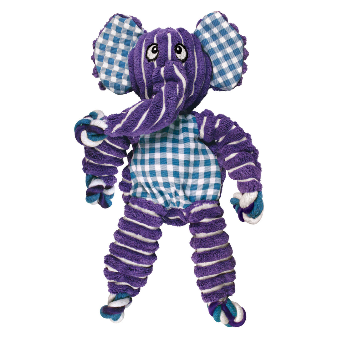 Kong - Floppy Knots Éléphant - Jouet en Peluche avec Couineur pour Chiens