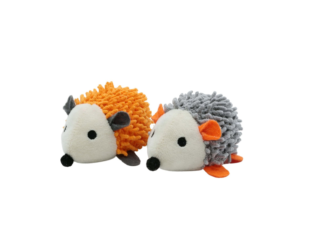 BüD'z - Duo De Hérissons avec Pochette et Herbe à Chat, 10 cm - Jouet pour Chats