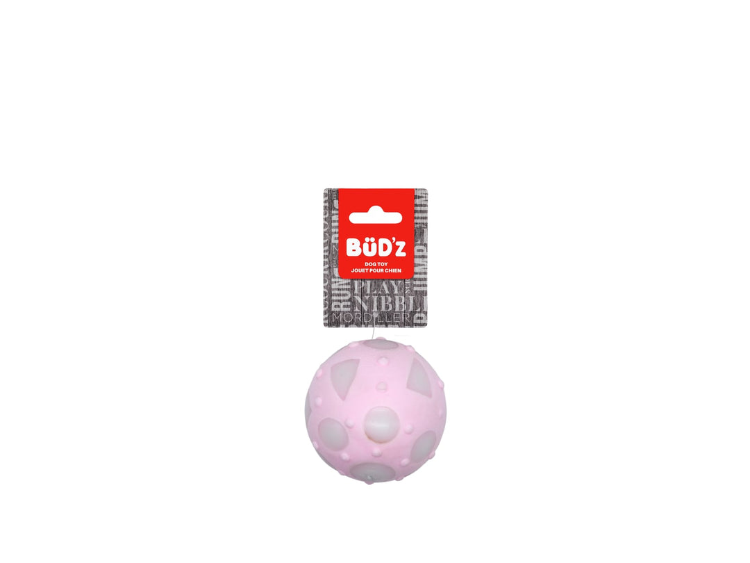 BüD'z - Jouet Balle Pleine en Caoutchouc pour Chiens, 7.5 cm