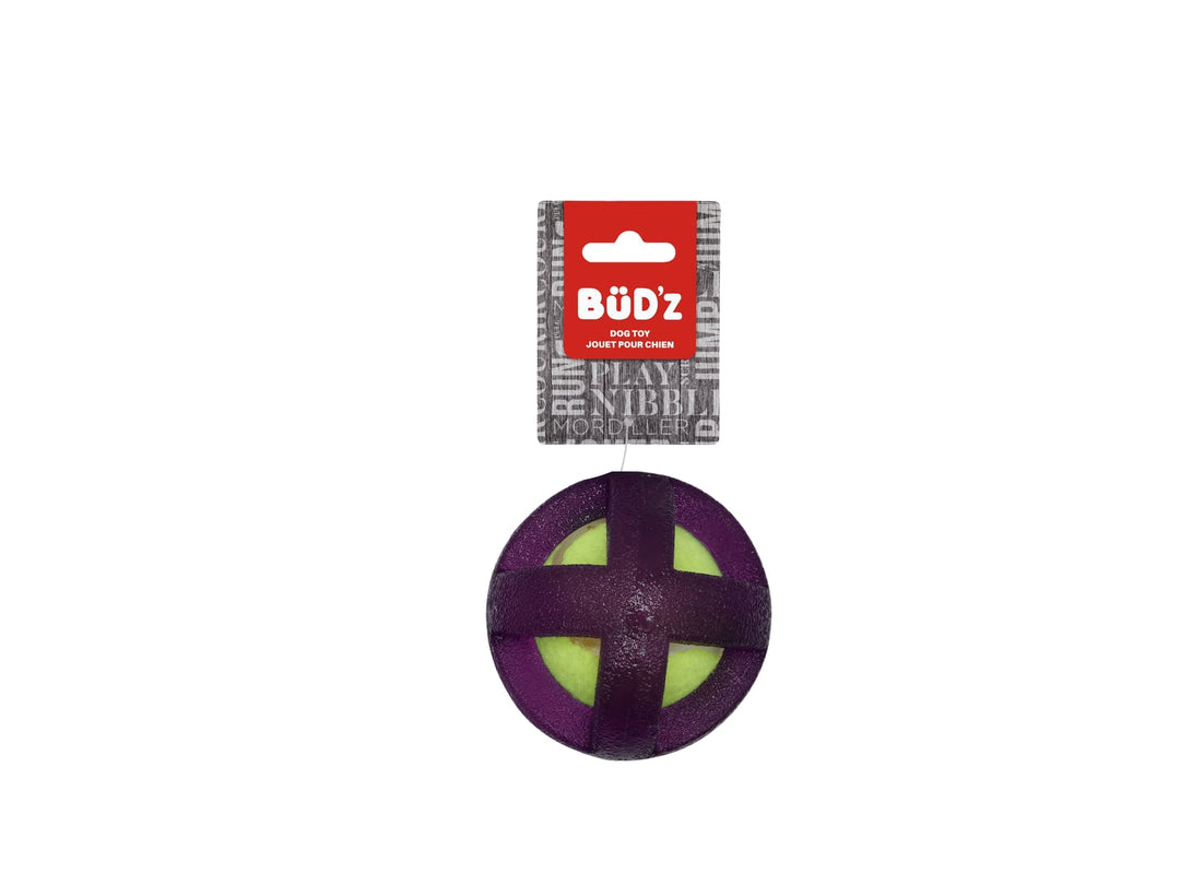 BüD'z - Jouet en Caoutchouc avec Balle de Tennis Insérée pour Chiens, 9 cm