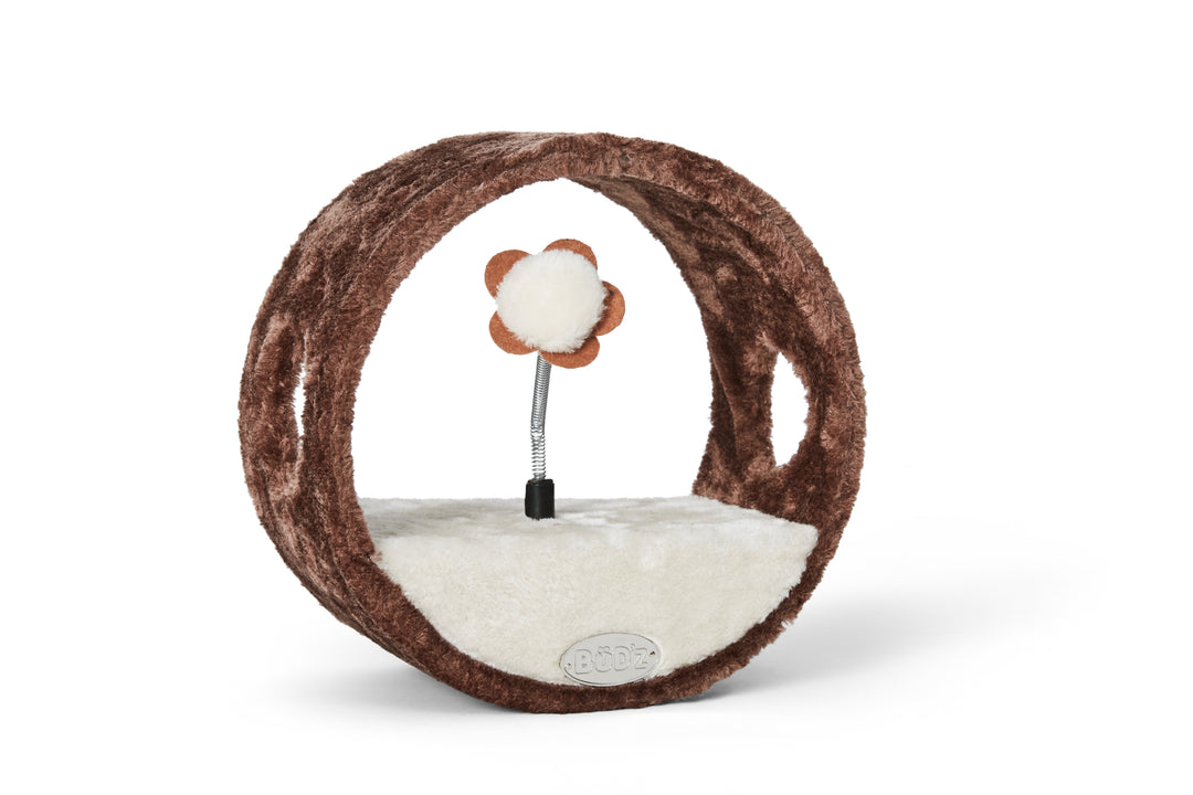 BüD'z - Station de Jeu Anneau Interactif avec Ressort pour Chats, 28 cm