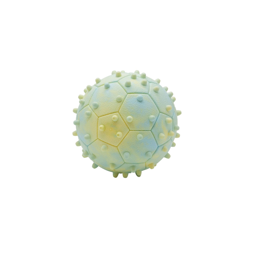 BüD'z - Jouet Balle Pentagone Flottante avec Piques en Caoutchouc pour Chiens, 12.5 cm