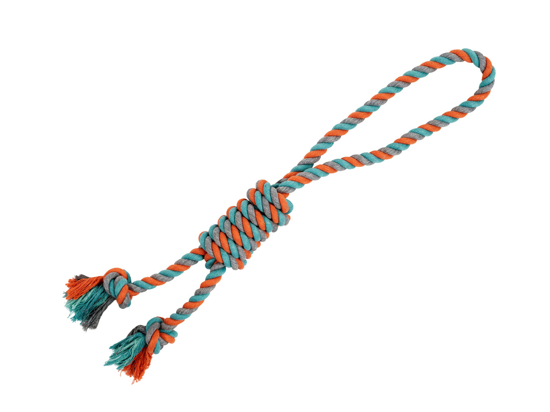 BüD'z - Jouet de Corde avec Boucle et Noeud Coulant pour Chiens, 68 cm