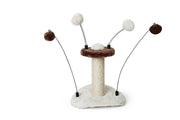 BüD'z - Station de Jeu avec Pompoms et Poteau en Sisal pour Chats, 25 cm